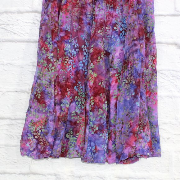 Mexicali Blues Purple Floral Fully Lined Midi Skirts Size M - Picture 6 of 8